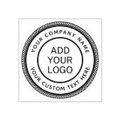 Round company name and custom Text Logo template Gummistempel (Prägung)