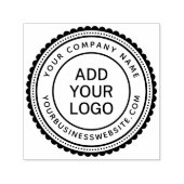 Round company name and URL custom logo template Permastempel (Design)