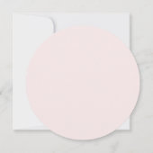 Round Coquette Bow Blush Pink Striped Baby Shower  Einladung (Rückseite)
