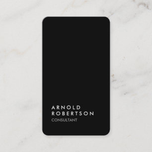 Round Corner Black Trendy Consultant Business Card Visitenkarte