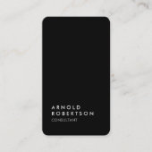 Round Corner Black Trendy Consultant Business Card Visitenkarte (Vorderseite)