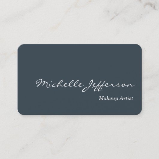 Round Corner Makeup Artist Charcoal Business Card Visitenkarte (Vorderseite)