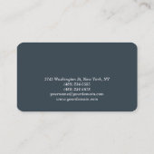 Round Corner Makeup Artist Charcoal Business Card Visitenkarte (Rückseite)