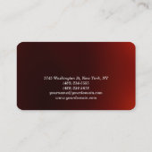 Round Corner Makeust Artist Red Business Card Visitenkarte (Rückseite)