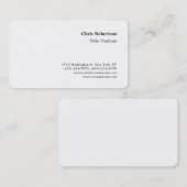 Round Corner Schwarz-weiß Charme Business Card Visitenkarte (Vorne/Hinten)