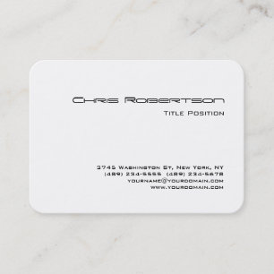 Round Corner Schwarz-weiß Chubby Business Card Visitenkarte
