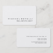 Round Corner White Real Anwesen Agent Business Car Visitenkarte (Vorne/Hinten)