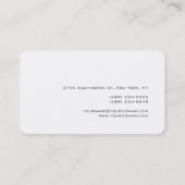 Round Corner White Real Anwesen Agent Business Car Visitenkarte (Rückseite)