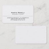 Round Corner White Simple Consulting Business Card Visitenkarte (Vorne/Hinten)