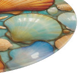 Round Costal Delight Glass Cutting Board Schneidebrett (Ecke)
