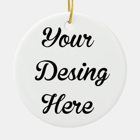 Round Custom Christmas Keramik Ornament (Vorne)