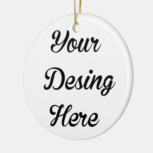 Round Custom Christmas Keramik Ornament (Links)