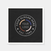 Round-Custom-Logo-Geschäft Serviette (Vorderseite)