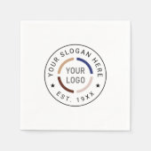 Round-Custom-Logo-Geschäft Serviette (Vorderseite)