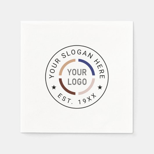 Round-Custom-Logo-Geschäft Serviette (Vorderseite)