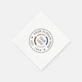 Round-Custom-Logo-Geschäft Serviette (Ecke)