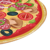 Round Cutting Board Illustration Whole Pizza Schneidebrett (Ecke)