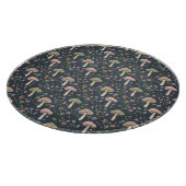 Round Deep Slate Blue Fungi Dark Academia Circle Schneidebrett (Ecke)