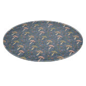 Round Deep Slate Gray Fungi Minimalist Circle Schneidebrett (Ecke)