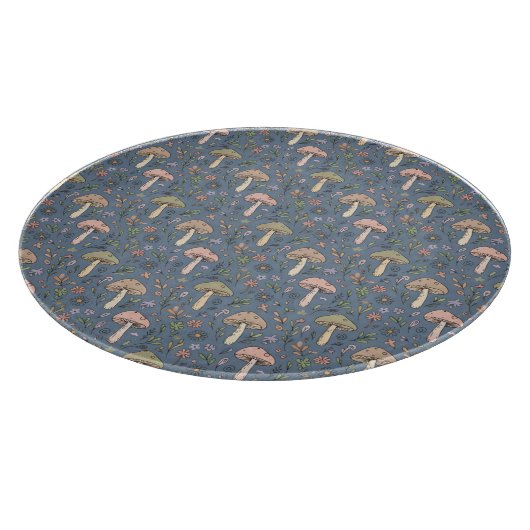 Round Deep Slate Gray Fungi Minimalist Circle Schneidebrett (Ecke)