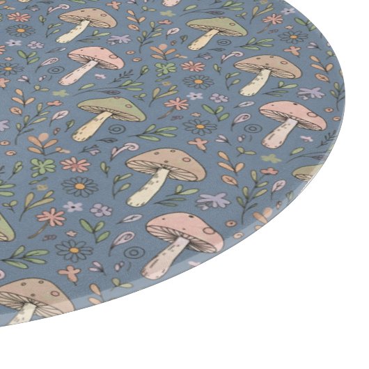 Round Deep Slate Gray Fungi Minimalist Circle Schneidebrett (Ecke)