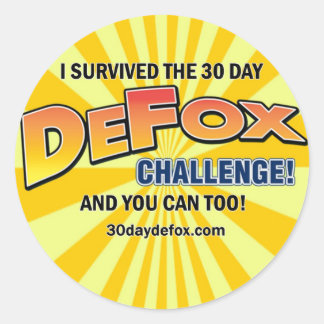 Round DeFox-Aufkleber Runder Aufkleber