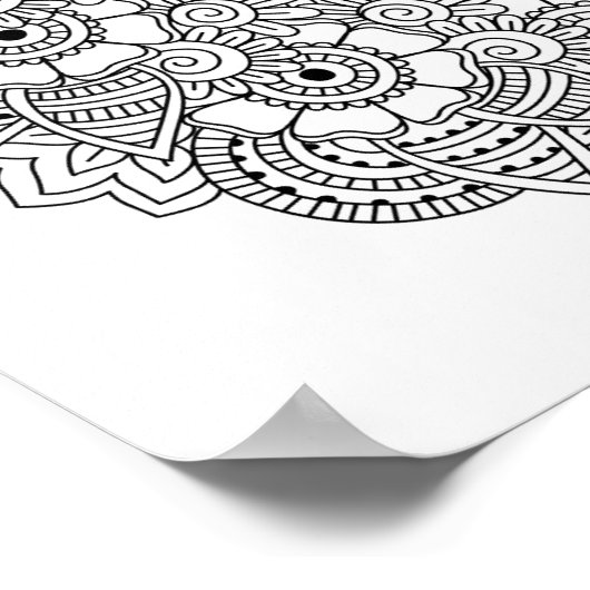 Round-Design-Doodle 2 Poster (Ecke)