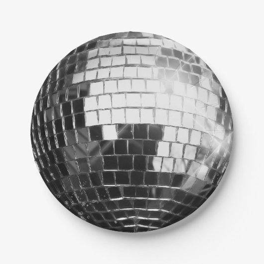 Round Disco Ball Stickers Pappteller (Vorderseite)
