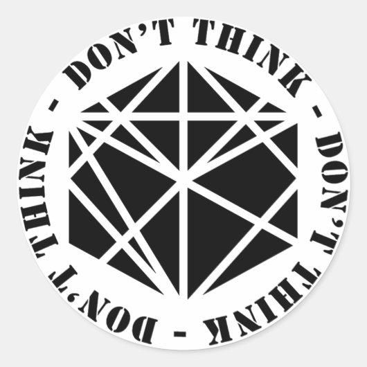 Round Don't Think Sticker Sheet (Vorderseite)