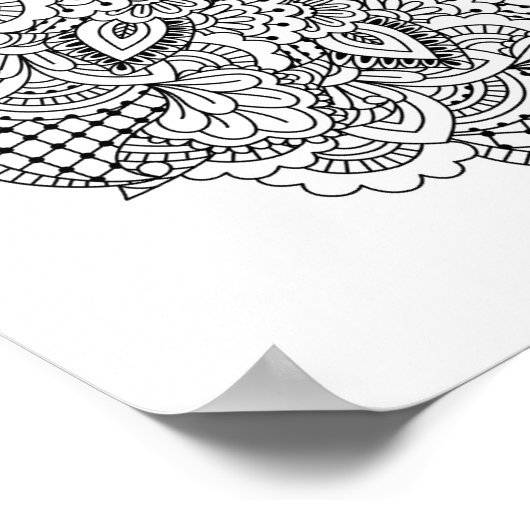 Round Doodle 2 Poster (Ecke)