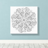 Round Doodle 6 Leinwanddruck (Insitu (Holzboden))