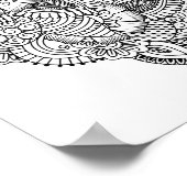 Round Doodle Design 2 Poster (Ecke)