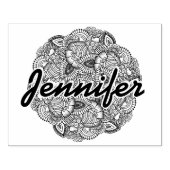 Round-Doodle-Design Gummistempel (Prägung)