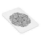 Round-Doodle-Design Magnet (Rechte Seite)
