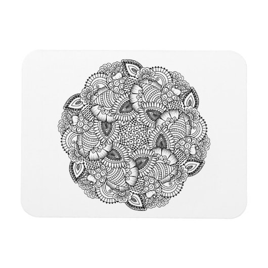 Round-Doodle-Design Magnet (Horizontal)