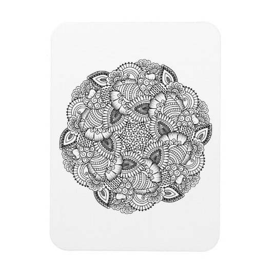 Round-Doodle-Design Magnet (Vertikal)