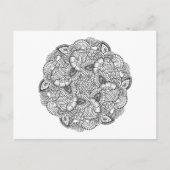 Round-Doodle-Design Postkarte (Vorderseite)