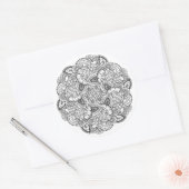 Round-Doodle-Design Runder Aufkleber (Umschlag)