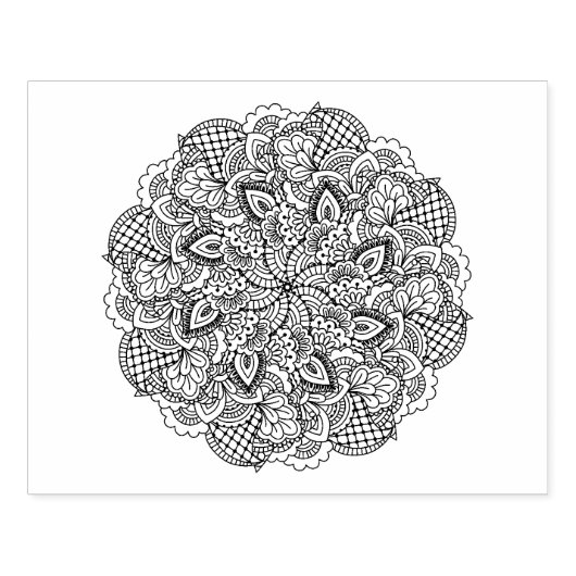 Round Doodle Gummistempel (Prägung)