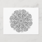 Round Doodle Postkarte (Vorderseite)