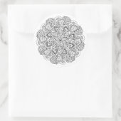 Round Doodle Runder Aufkleber (Tasche)
