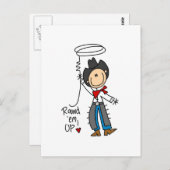 Round Em Up Cowboy Tshirts und Geschenke Postkarte (Vorne/Hinten)