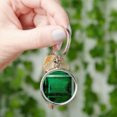 Round Emerald Schlüsselanhänger (Hand)