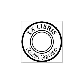 Round Ex Libris Gummistempel