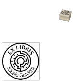 Round Ex Libris Labyrinth Gummistempel (Stempel)