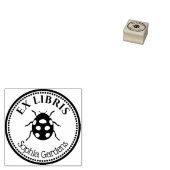 Round Ex Libris - Ladybird Gummistempel (Stempel)