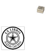 Round Ex Libris Star Motif Gummistempel (Stempel)