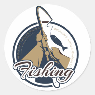 Round-Fishing-Siegel - Aufkleber für die Fischerei