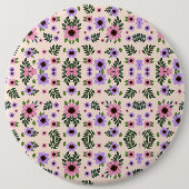 Round floral mouse pad featuring a symmetrical  button (Vorderseite)