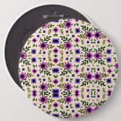 Round floral pattern button featuring a symmetrica (Vorne & Hinten)